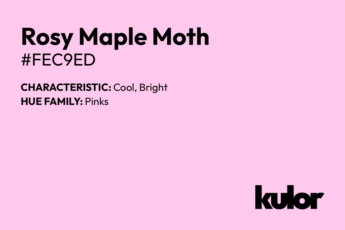 Rosy Maple Moth is a color with a HTML hex code of #fec9ed.