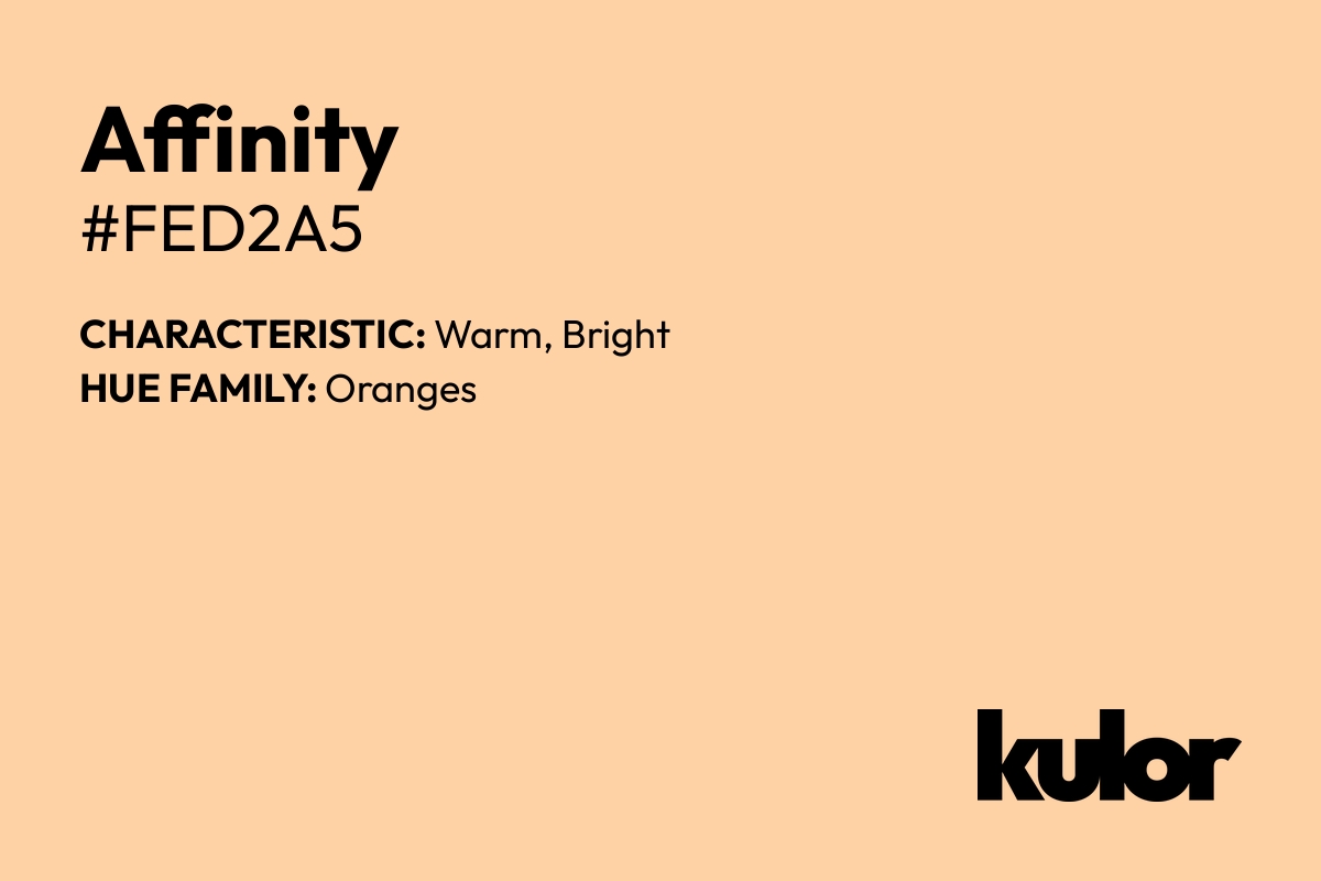 Affinity is a color with a HTML hex code of #fed2a5.