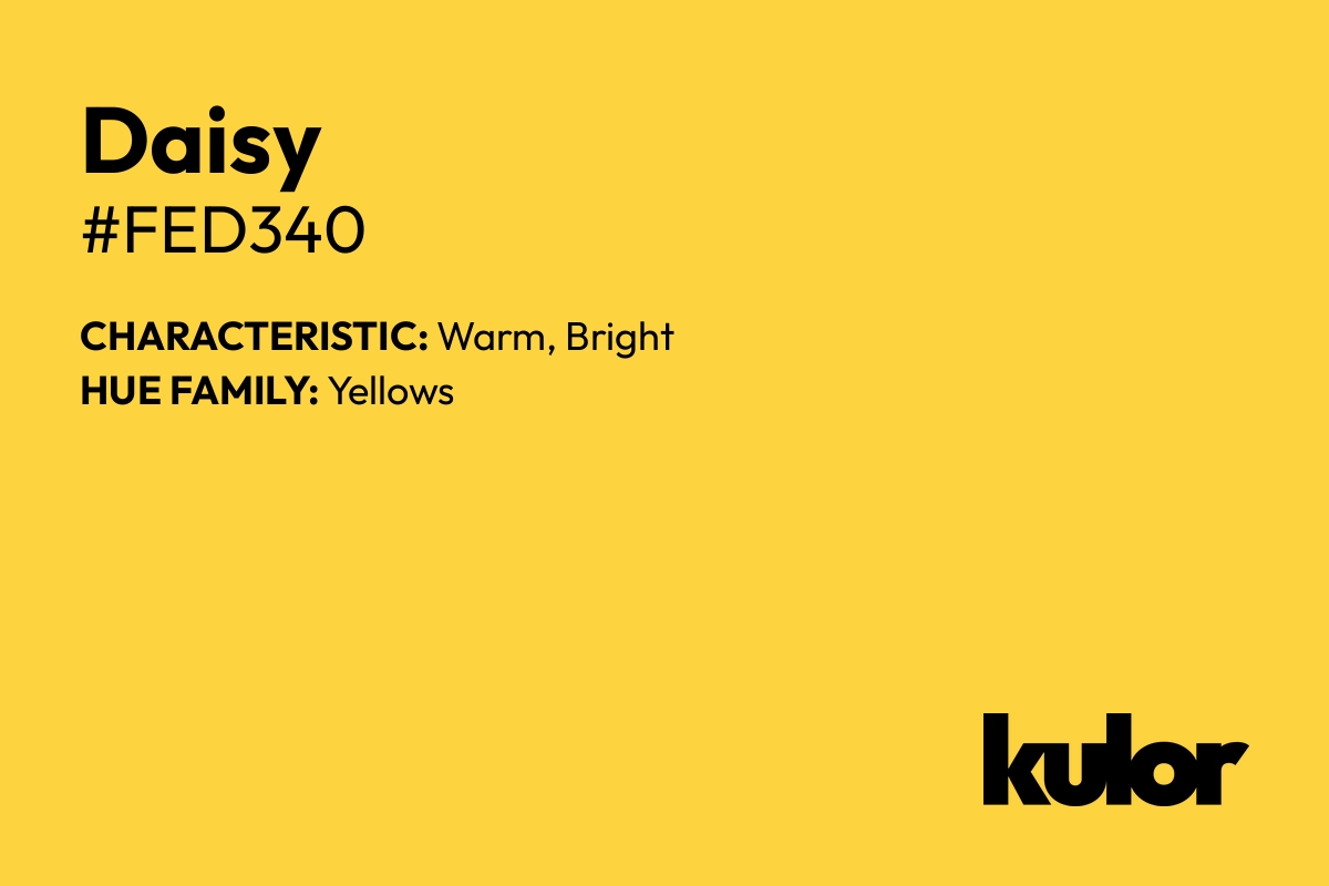 Daisy is a color with a HTML hex code of #fed340.