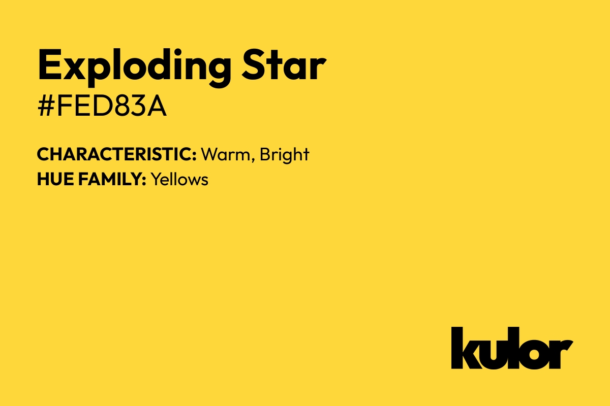 Exploding Star is a color with a HTML hex code of #fed83a.