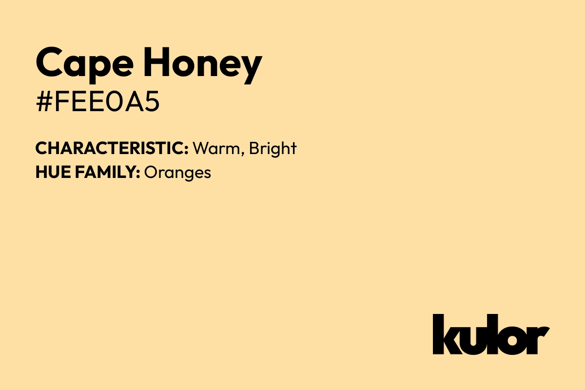 Cape Honey is a color with a HTML hex code of #fee0a5.