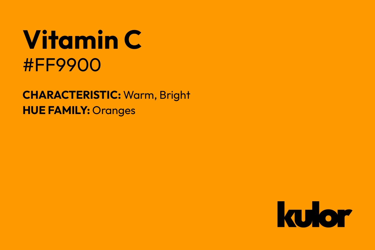 Vitamin C is a color with a HTML hex code of #ff9900.