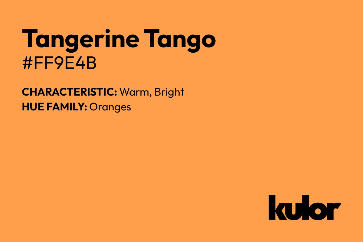 Tangerine Tango is a color with a HTML hex code of #ff9e4b.