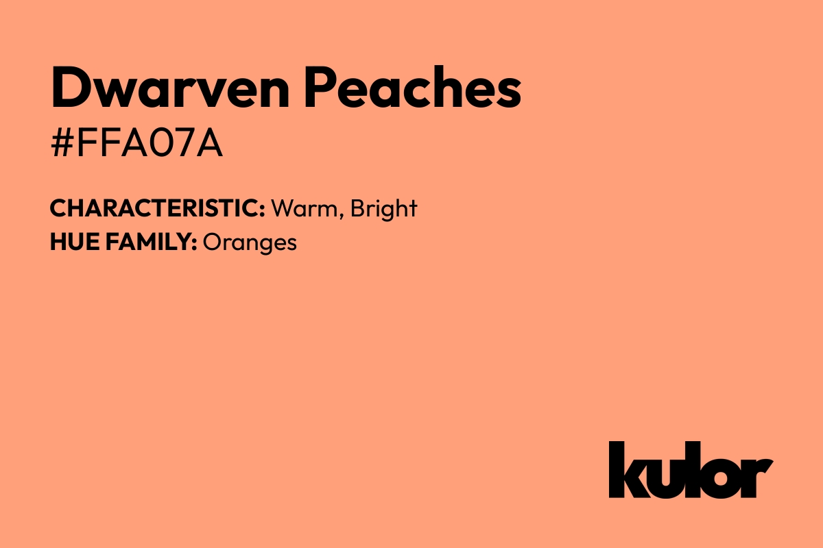 Dwarven Peaches is a color with a HTML hex code of #ffa07a.