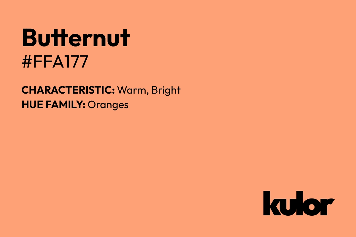 Butternut is a color with a HTML hex code of #ffa177.