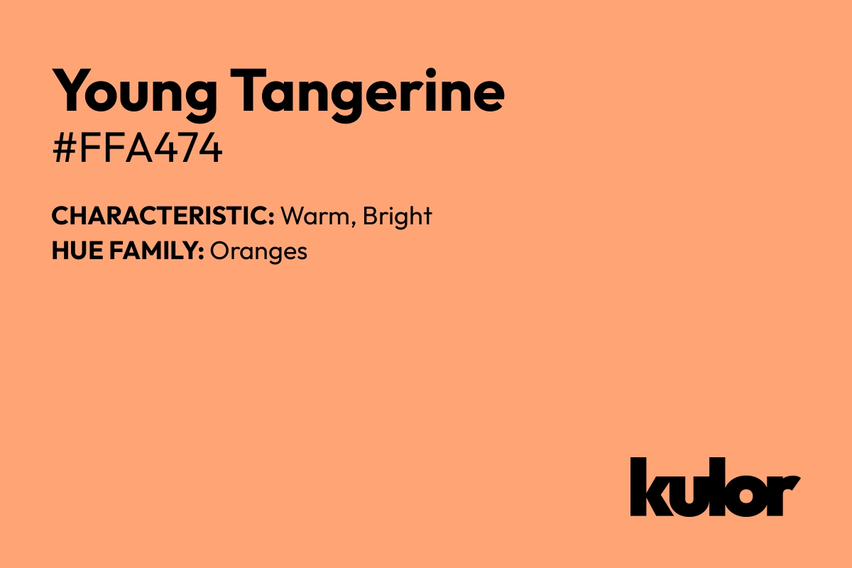 Young Tangerine is a color with a HTML hex code of #ffa474.