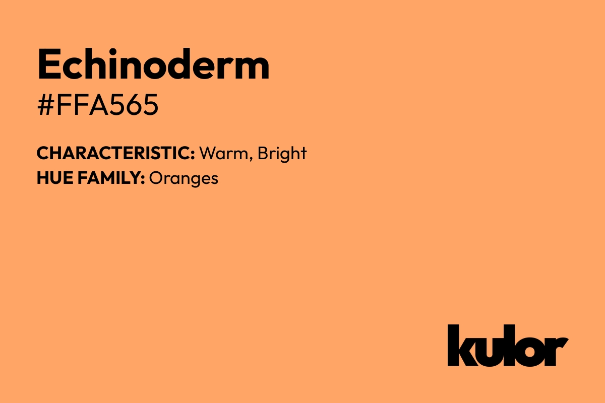 Echinoderm is a color with a HTML hex code of #ffa565.