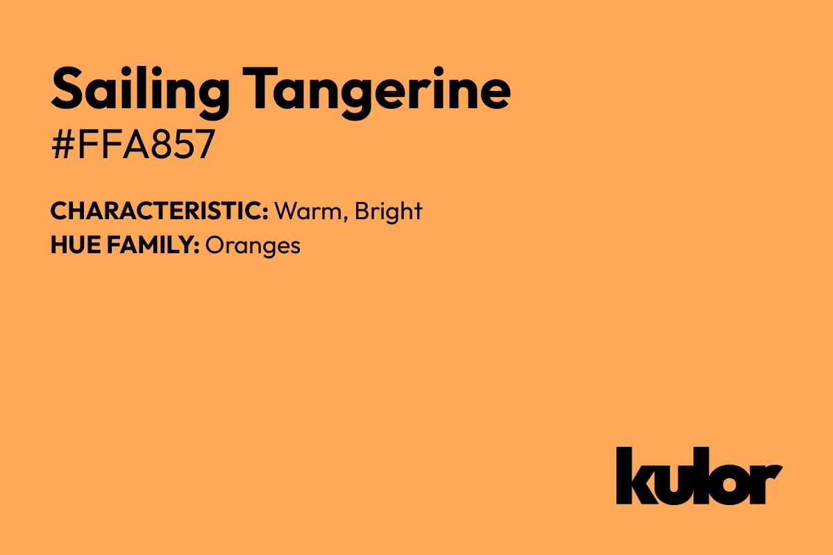 Sailing Tangerine is a color with a HTML hex code of #ffa857.