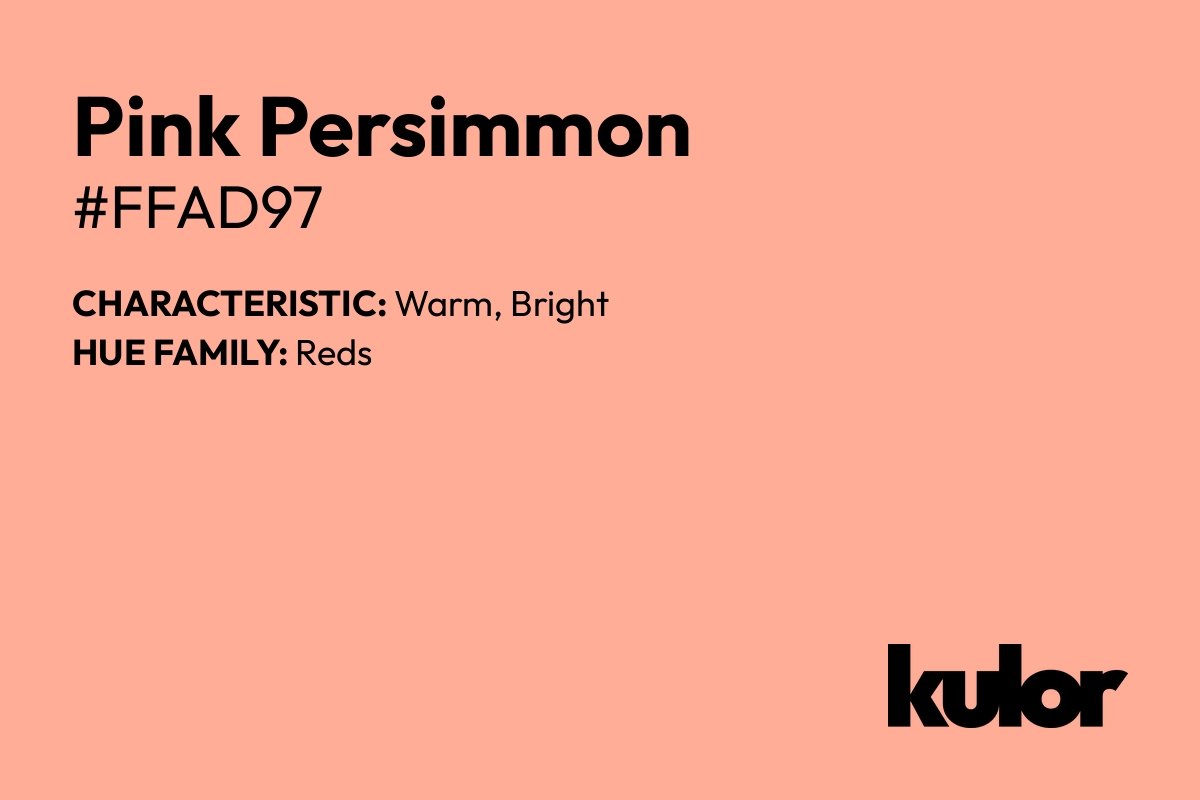 Pink Persimmon is a color with a HTML hex code of #ffad97.