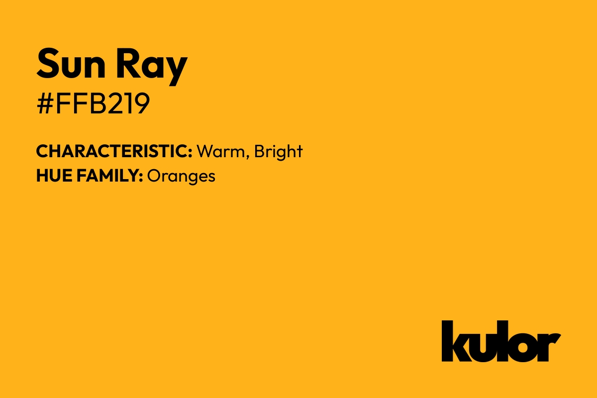 Sun Ray is a color with a HTML hex code of #ffb219.