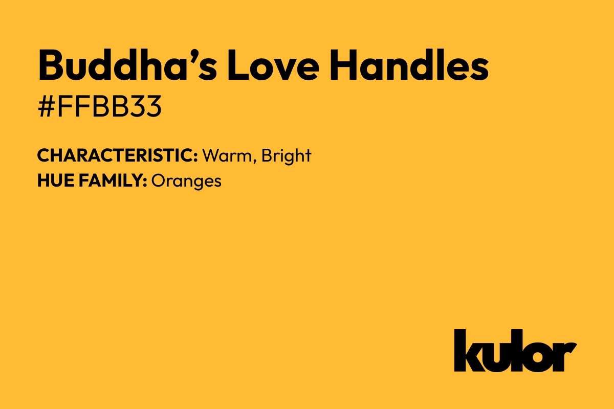 Buddha’s Love Handles is a color with a HTML hex code of #ffbb33.