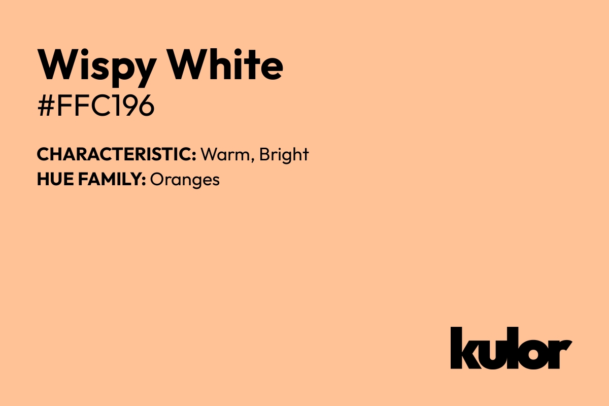 Wispy White is a color with a HTML hex code of #ffc196.