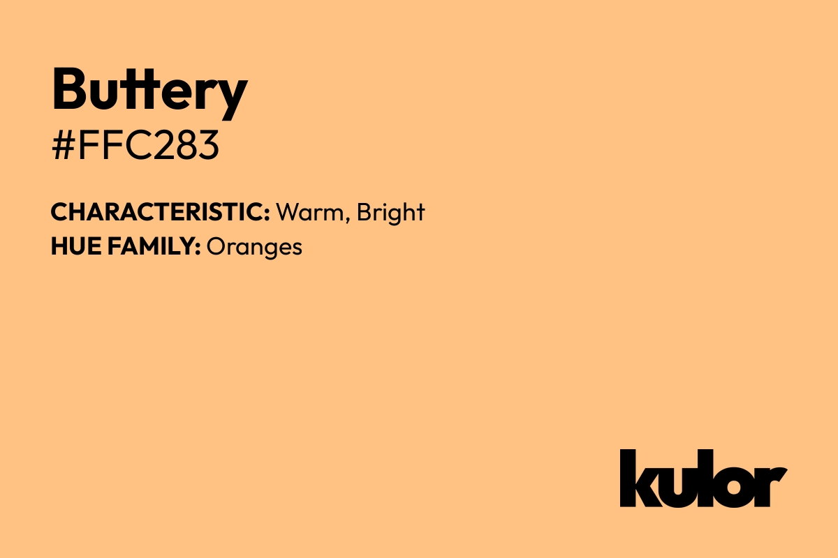 Buttery is a color with a HTML hex code of #ffc283.