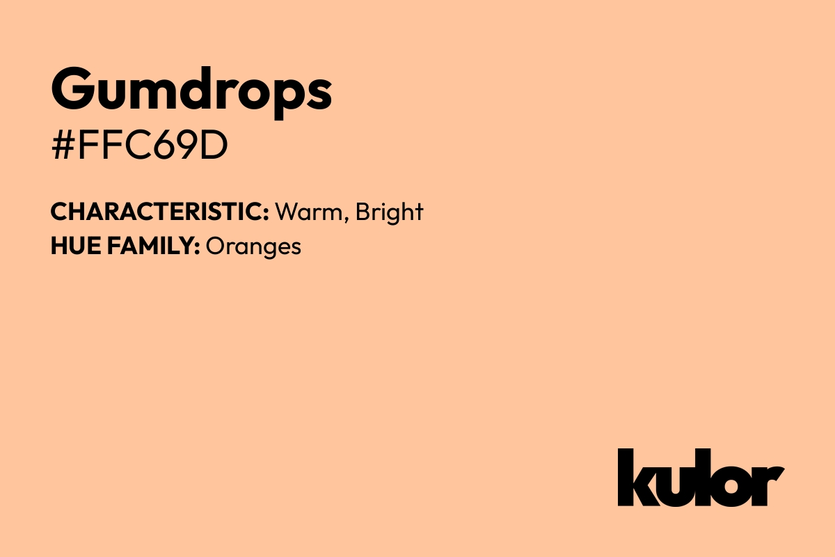 Gumdrops is a color with a HTML hex code of #ffc69d.