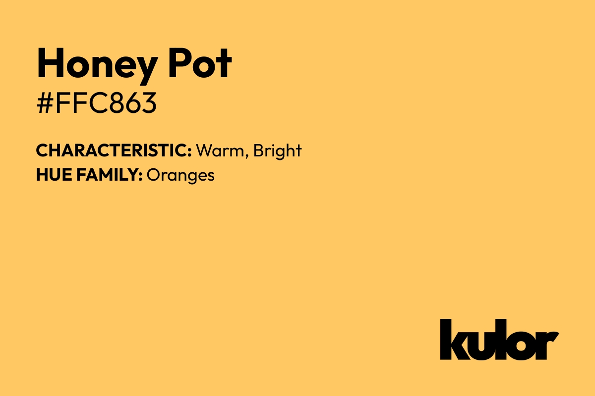 Honey Pot is a color with a HTML hex code of #ffc863.