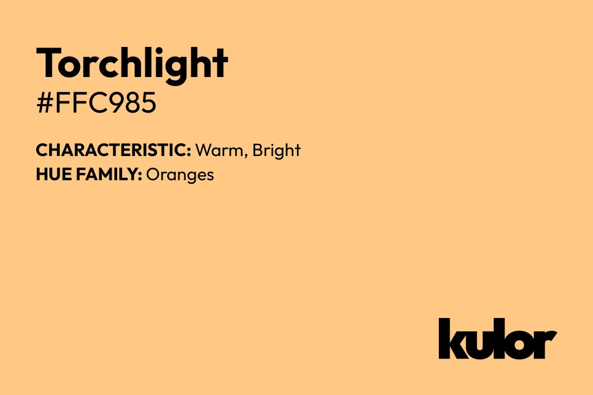 Torchlight is a color with a HTML hex code of #ffc985.