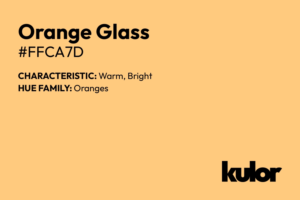 Orange Glass is a color with a HTML hex code of #ffca7d.