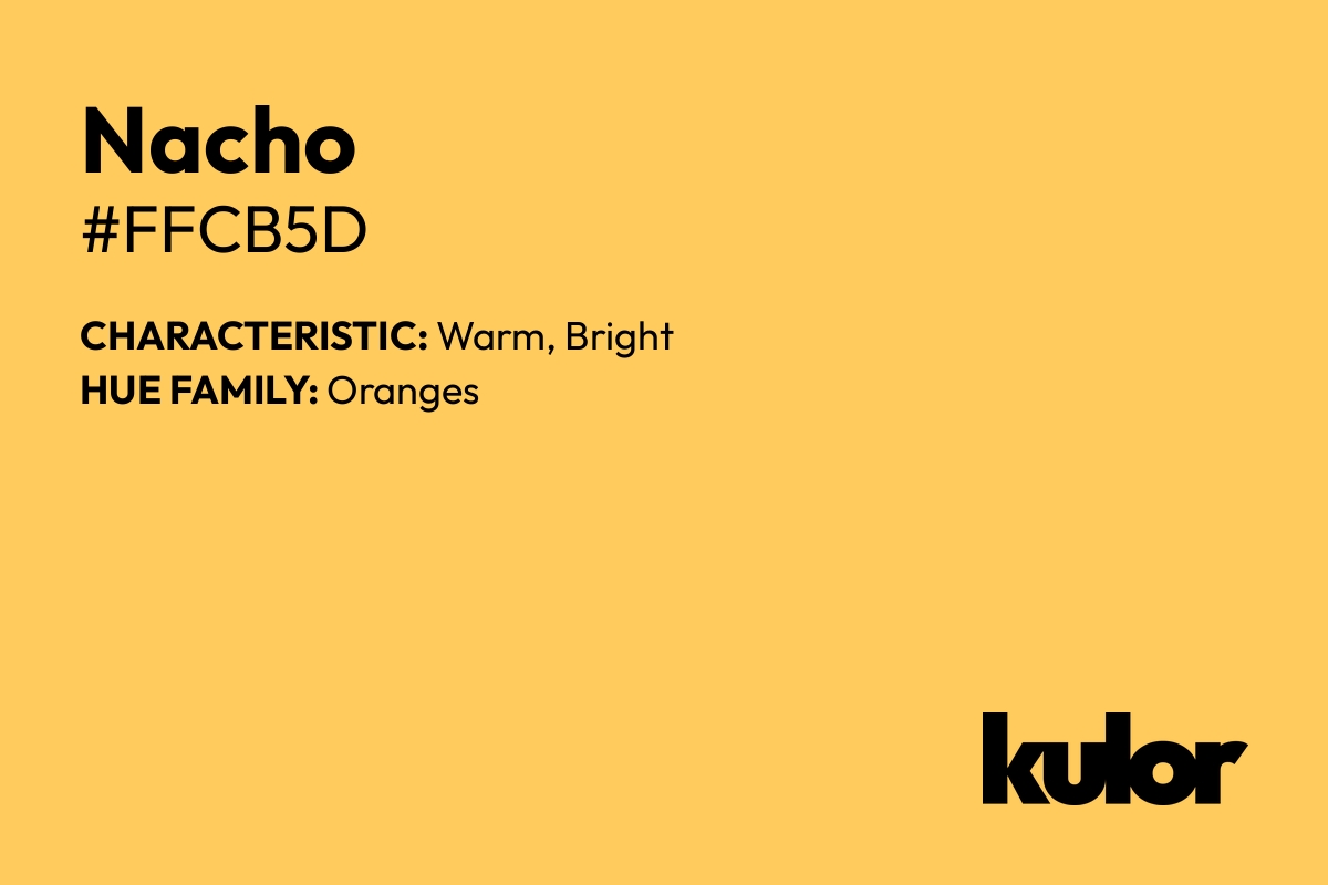 Nacho is a color with a HTML hex code of #ffcb5d.