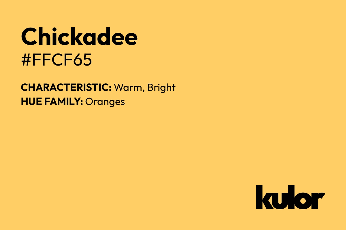 Chickadee is a color with a HTML hex code of #ffcf65.