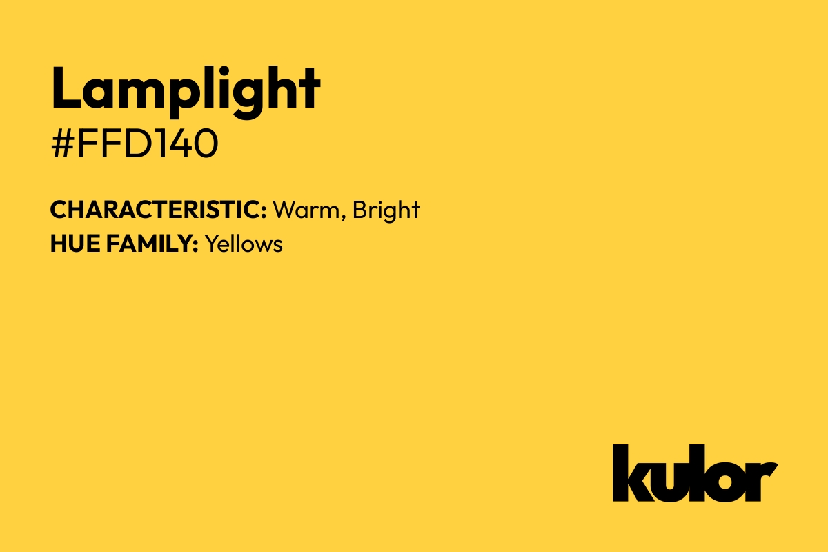 Lamplight is a color with a HTML hex code of #ffd140.