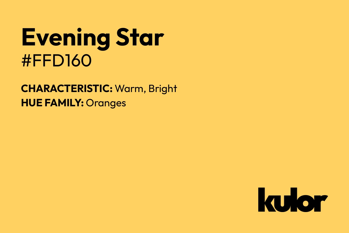 Evening Star is a color with a HTML hex code of #ffd160.