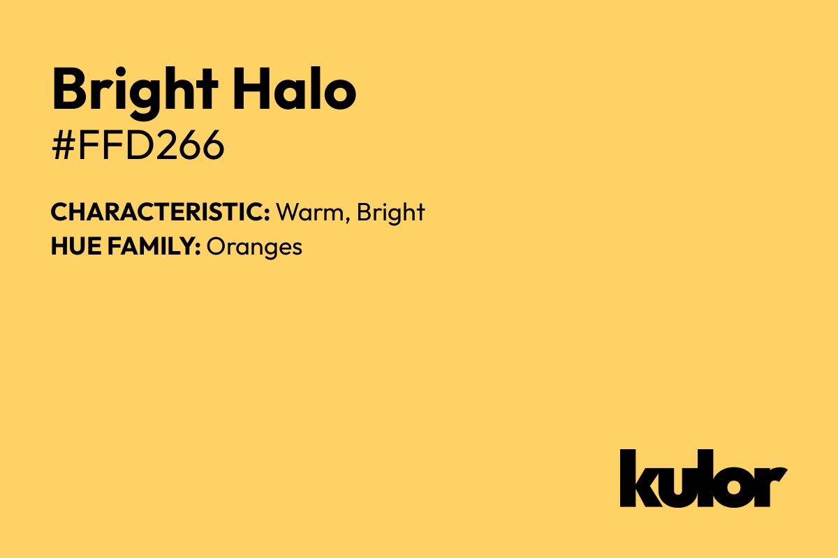 Bright Halo is a color with a HTML hex code of #ffd266.