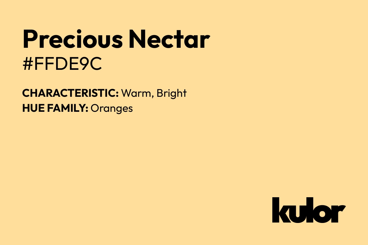 Precious Nectar is a color with a HTML hex code of #ffde9c.