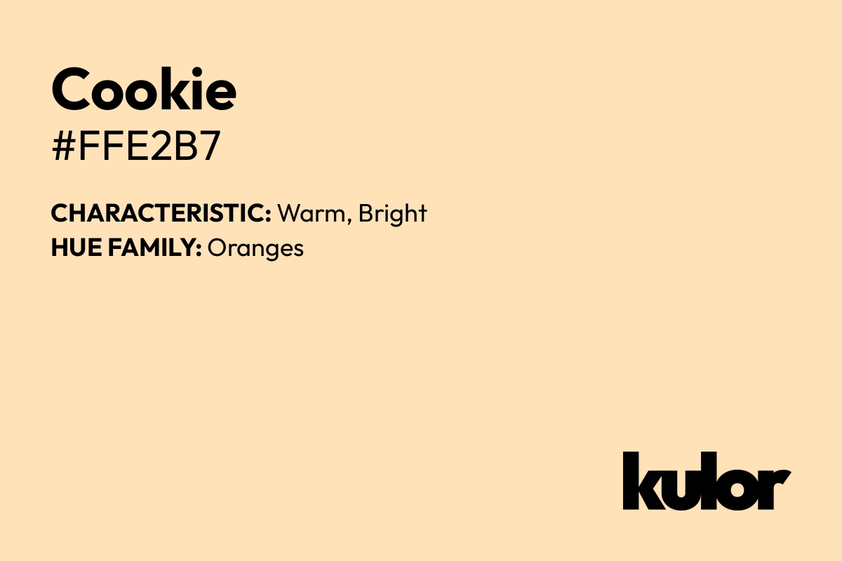 Cookie is a color with a HTML hex code of #ffe2b7.