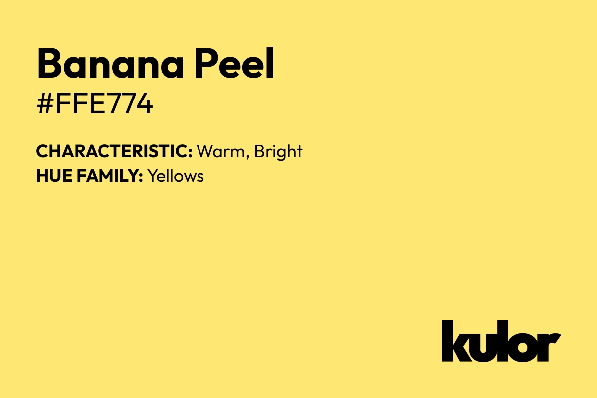 Banana Peel is a color with a HTML hex code of #ffe774.