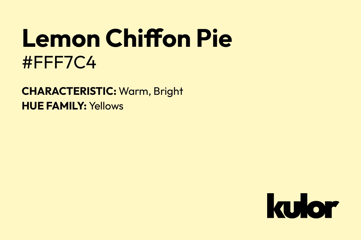 Lemon Chiffon Pie is a color with a HTML hex code of #fff7c4.